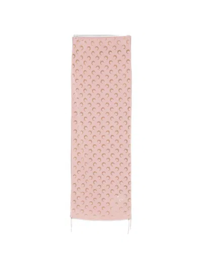 Marine Serre Moon Devore Skirt In Pink