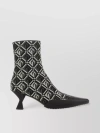 MARINE SERRE MOON DIAMANT CANVAS ANKLE BOOTS