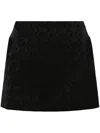 Marine Serre Moon Diamant-jacquard Miniskirt In Black