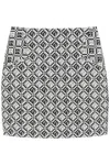 Marine Serre Moon Diamant Miniskirt In Gray