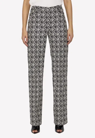 MARINE SERRE MOON DIAMANT PRINT PANTS,P139FW22W--00