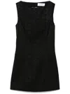 Marine Serre Moon Diamond Jacquard Tailoring Mini Dress In Black