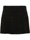 Marine Serre Moon Diamant-jacquard Miniskirt In 黑色