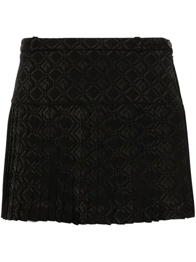 MARINE SERRE MOON DIAMOND-JACQUARD MINI SKIRT