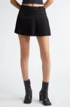 Marine Serre Black Moon Diamond Jacquard Tailoring Pleated Miniskirt