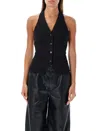 Marine Serre Moon Diamond Jacquard Top In Black