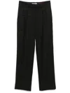 Marine Serre Moon Diamond-jacquard Trousers In Black