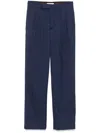 Marine Serre Moon Diamond-jacquard Trousers In Blue