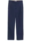 Marine Serre Moon Diamond-jacquard Trousers In Navy