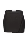 Marine Serre Womens Black Diamond-pattern Mid-rise Stretch-woven Mini Skirt In Black