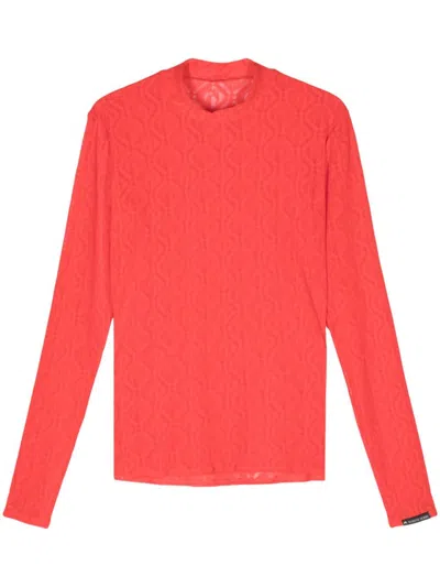 Marine Serre Moon Diamond T-shirt In Red