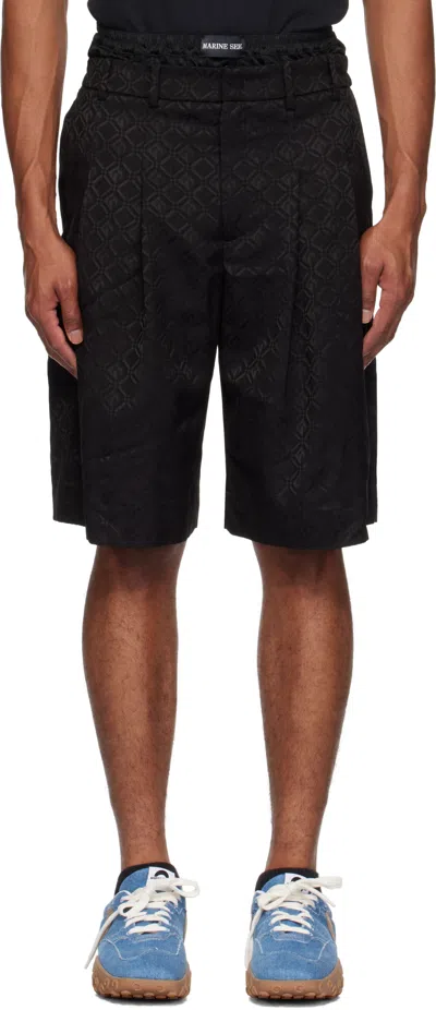 Marine Serre Moon Diamond Tailored Shorts