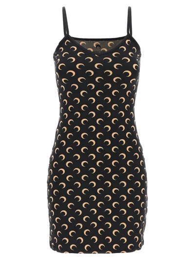 Marine Serre Moon Dresses Black In Brown