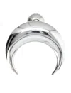 Marine Serre Regenerated Moon Stud Single Earring In Silver