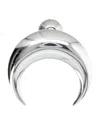 Marine Serre Regenerated Moon Stud Single Earring In Silver