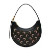 Marine Serre Mini Eclips Moon-print Shoulder Bag In Black