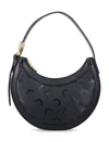 Marine Serre Mini Eclips Shoulder Bag With Embossed Pattern In Black