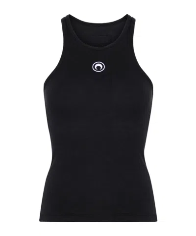 MARINE SERRE MOON-EMBROIDERED RIBBED TANK TOP