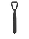 Marine Serre Moon-embroidered Silk Tie In Black