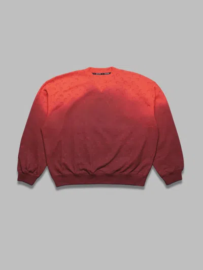 Marine Serre Moon Faded Fleece Oversized Sweatshirt - 100% Cotton Made In Portugal