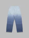 Marine Serre Moon Faded Fleece Sweatpants - 100% Cotton Made In Portugal In Blue