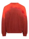 Marine Serre Red Moon Faded Fleece Cropped Sweatshirt