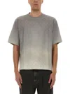 Marine Serre Faded Moon Jersey Relaxed T-shirt With All-over Print In Gray