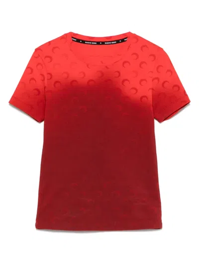 Marine Serre Moon Faded T-shirt In Red