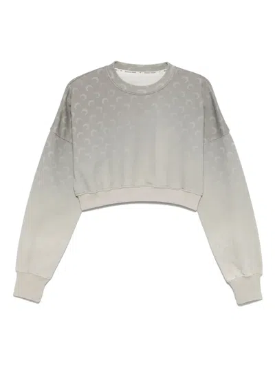 MARINE SERRE MOON FLEECE CROPPED SWEATSHIRT
