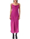 Marine Serre Women's Moon Flou Long Slip Dress In Purple