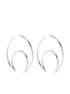 Marine Serre Moon Hoop Earrings In Silver