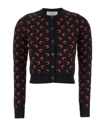 MARINE SERRE MARINE SERRE MOON JACQUARD BUTTONED CARDIGAN