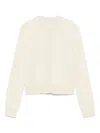 Marine Serre Cardigan With Jacquard Moon Motif In Neutrals