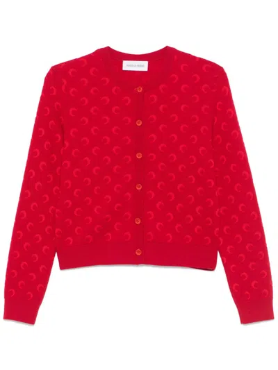 MARINE SERRE MOON-JACQUARD CARDIGAN