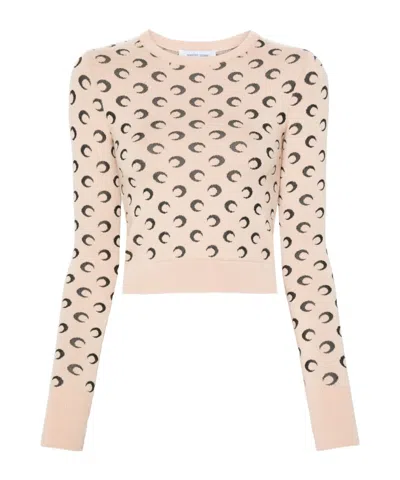 MARINE SERRE MARINE SERRE MOON JACQUARD CROPPED JUMPER