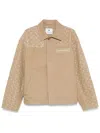 Marine Serre Moon Jacquard Twill Workwear Jacket In 中性色