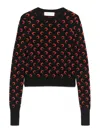 MARINE SERRE MOON JACQUARD KNIT FITTED SWEATER