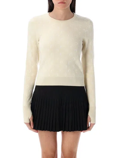 MARINE SERRE MARINE SERRE MOON JACQUARD KNIT FITTED SWEATER