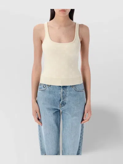 MARINE SERRE MOON JACQUARD KNIT TOP