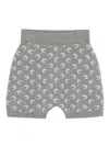 Marine Serre Moon Jacquard Knitted Shorts In Gray