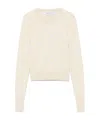 Marine Serre Moon Jacquard Knit Fitted Sweater In White