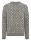 Marine Serre Embroidered Wooo And Viscose Sweater In Animal Print