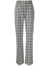 Marine Serre Moon Jacquard Tailored Trousers In Multi