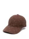 Marine Serre Moon-jacquard Twill Baseball Cap In Brown