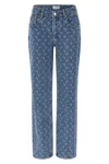 Marine Serre Lunar Print Five-pocket Denim Trousers In Blue
