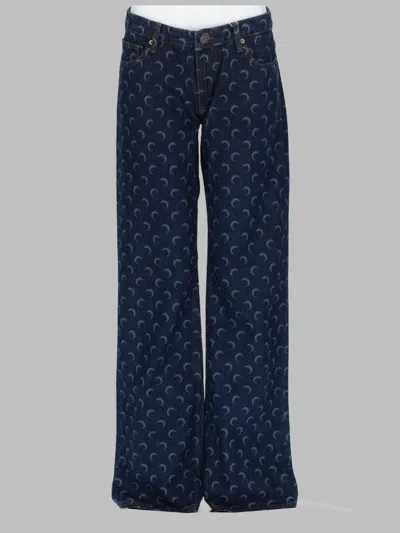 Marine Serre Moon Jeans In Blue