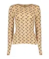 Marine Serre Second Skin High Neck Top Moon In Multi