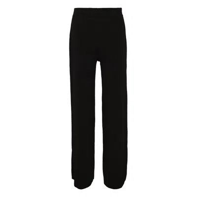 Marine Serre Moon Jewelry Knit Wide Leg Pants In Black