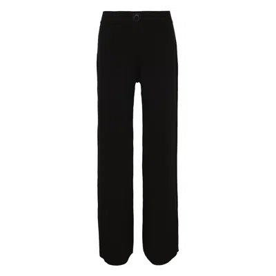 Marine Serre Moon Jewelry Knit Wide Leg Pants In Black