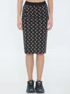 Marine Serre Moon Print Jersey Midi Skirt In Black